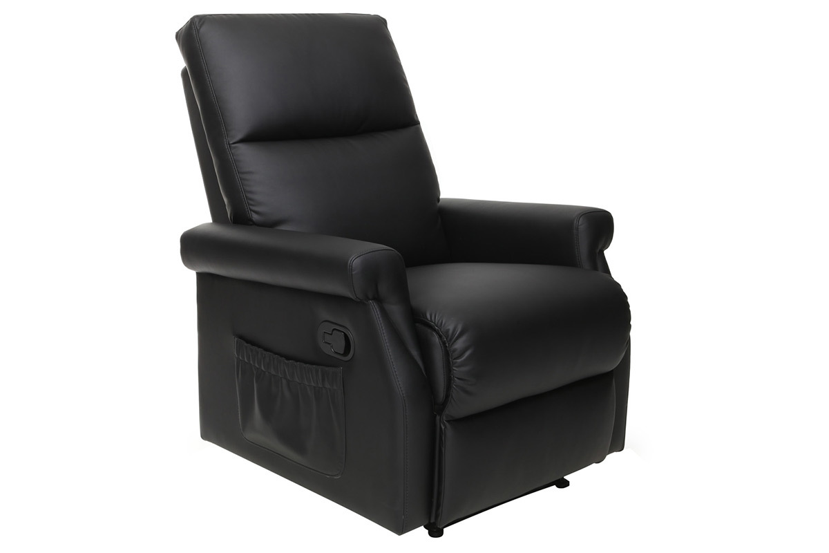 Poltrona relax design manuale nero COTY