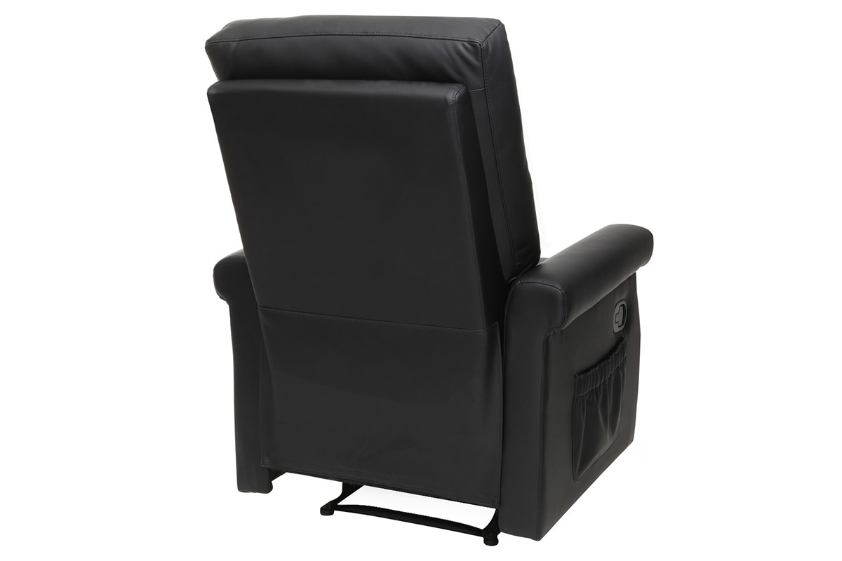 Poltrona relax design manuale nero COTY