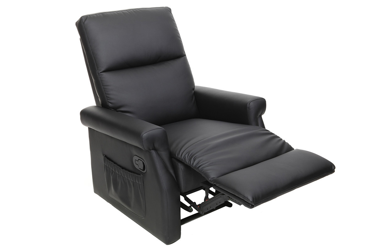 Poltrona relax design manuale nero COTY