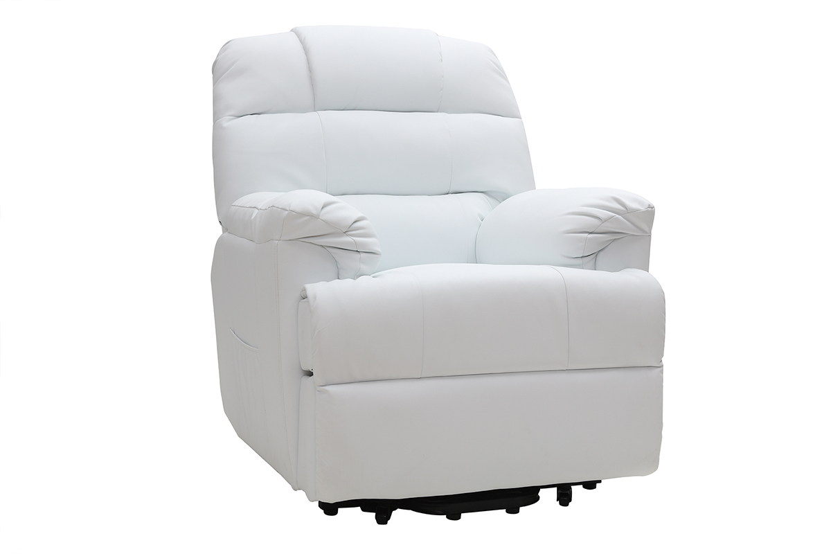 Poltrona relax elettrica alzapersona in bianco PHOEBE