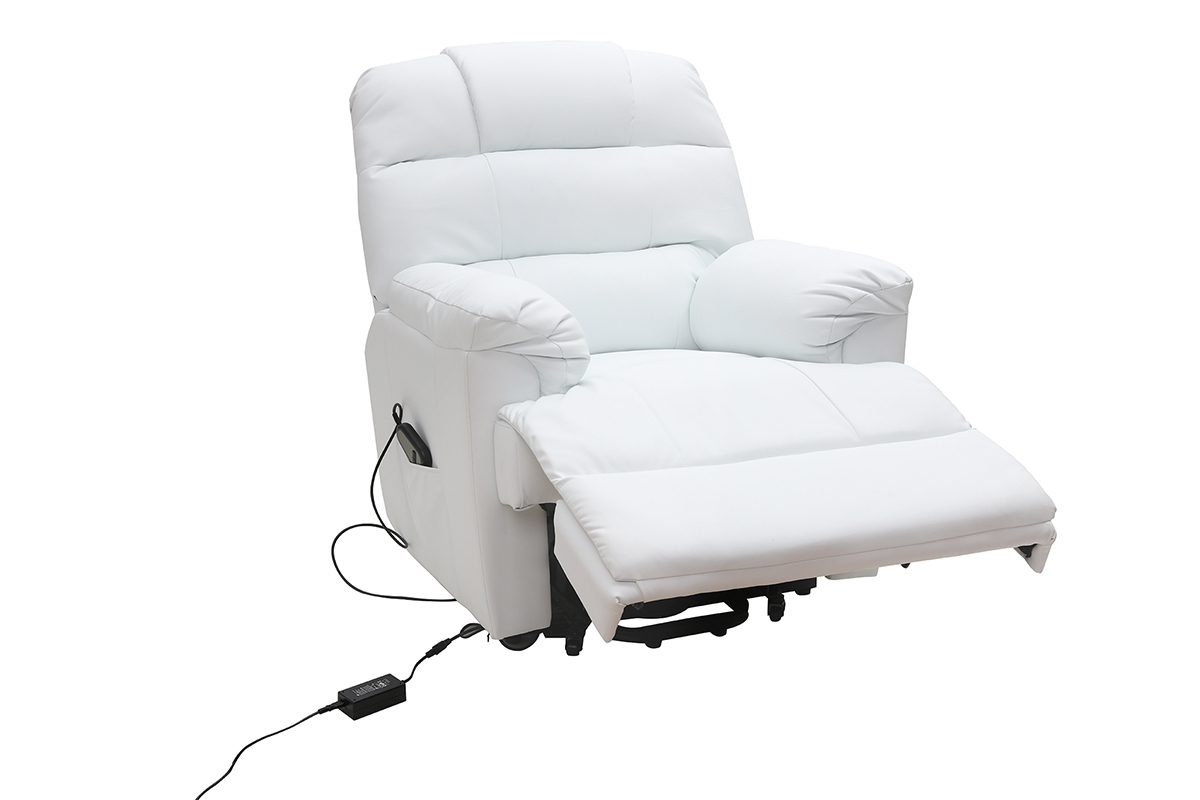 Poltrona relax elettrica alzapersona in bianco PHOEBE