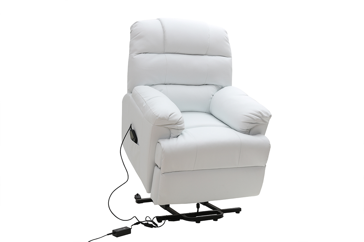 Poltrona relax elettrica alzapersona in bianco PHOEBE
