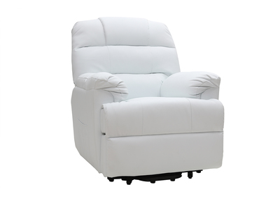 Poltrona relax elettrica alzapersona in bianco PHOEBE - Poltrona relax elettrica alzapersona in bianco PHOEBE