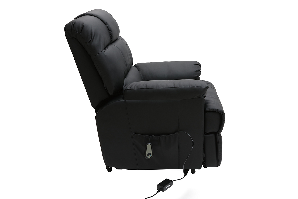 Poltrona relax elettrica alzapersona in nero PHOEBE