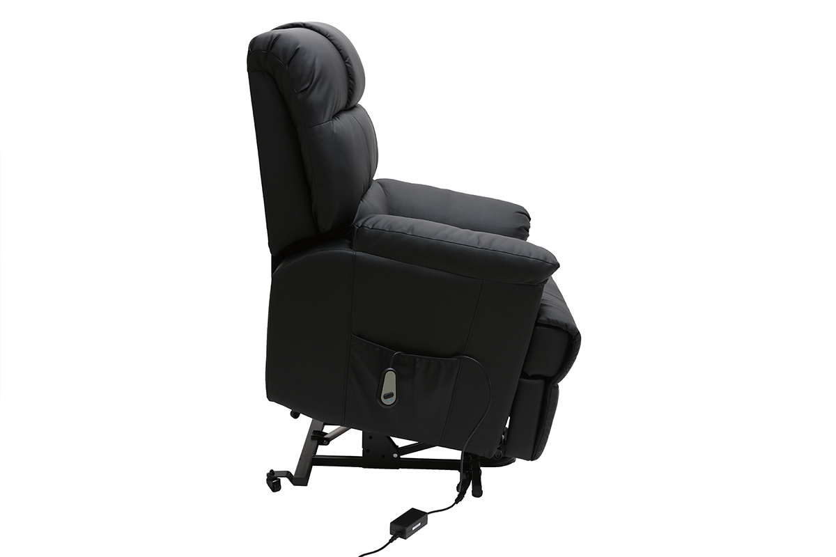 Poltrona relax elettrica alzapersona in nero PHOEBE