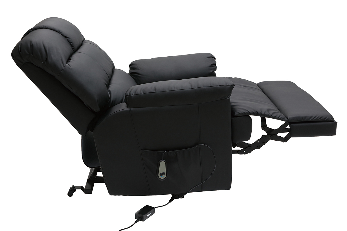 Poltrona relax elettrica alzapersona in nero PHOEBE