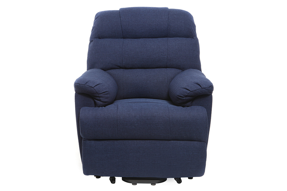 Poltrona relax elettrica alzapersona in tessuto blu scuro PHOEBE