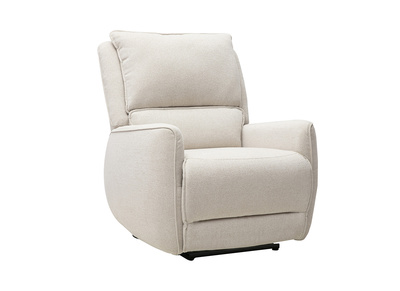 Poltrona relax elettrica in tessuto effetto velluto strutturato beige RACHEL