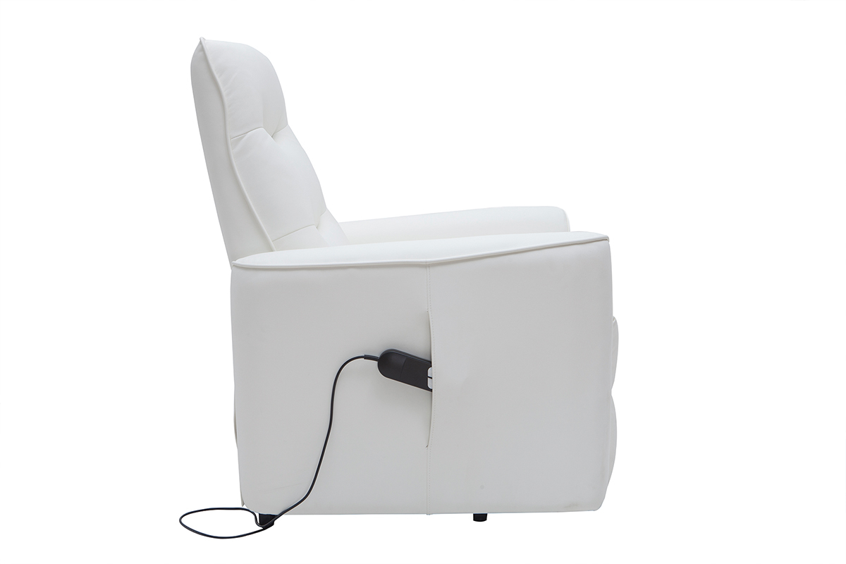 Poltrona relax elevatore elettrico bianca THESA