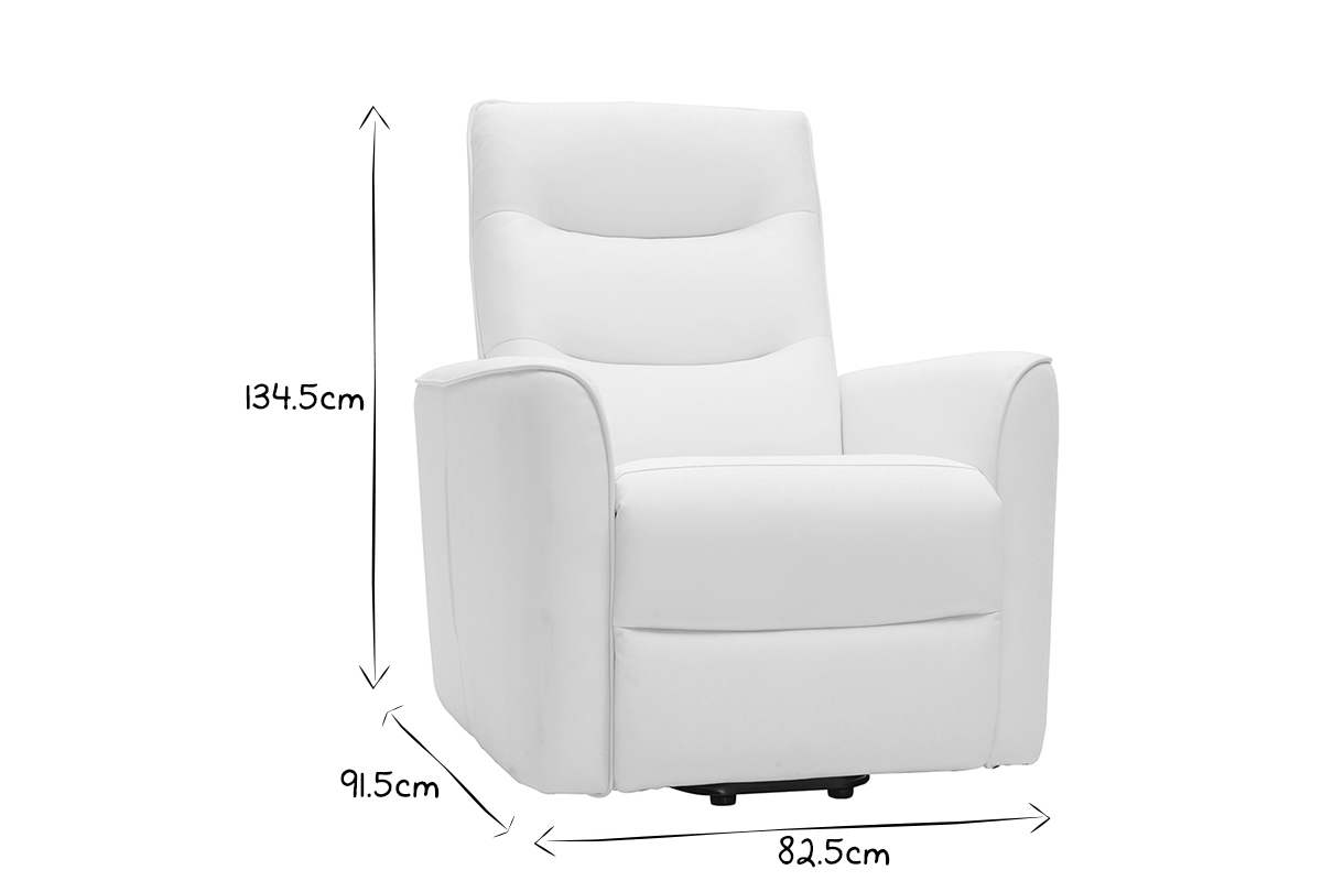 Poltrona relax elevatore elettrico bianca THESA