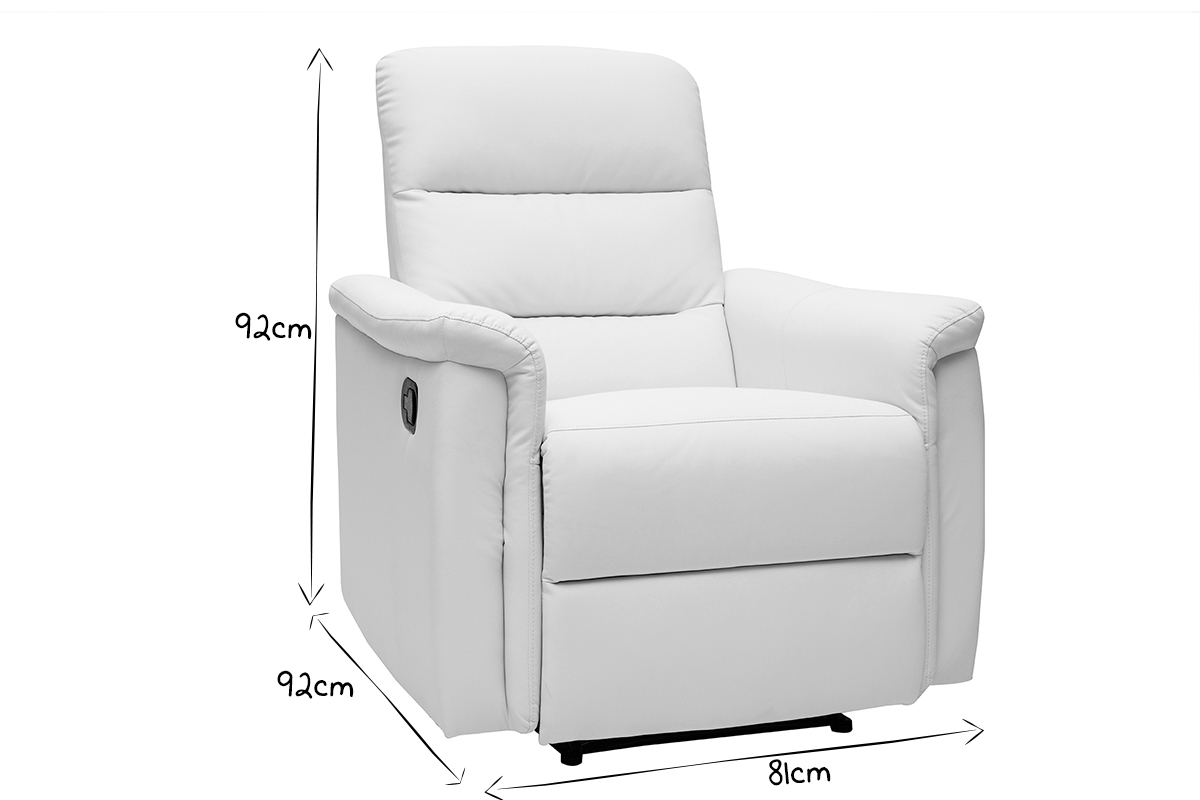 Poltrona relax manuale bianca MANDALA