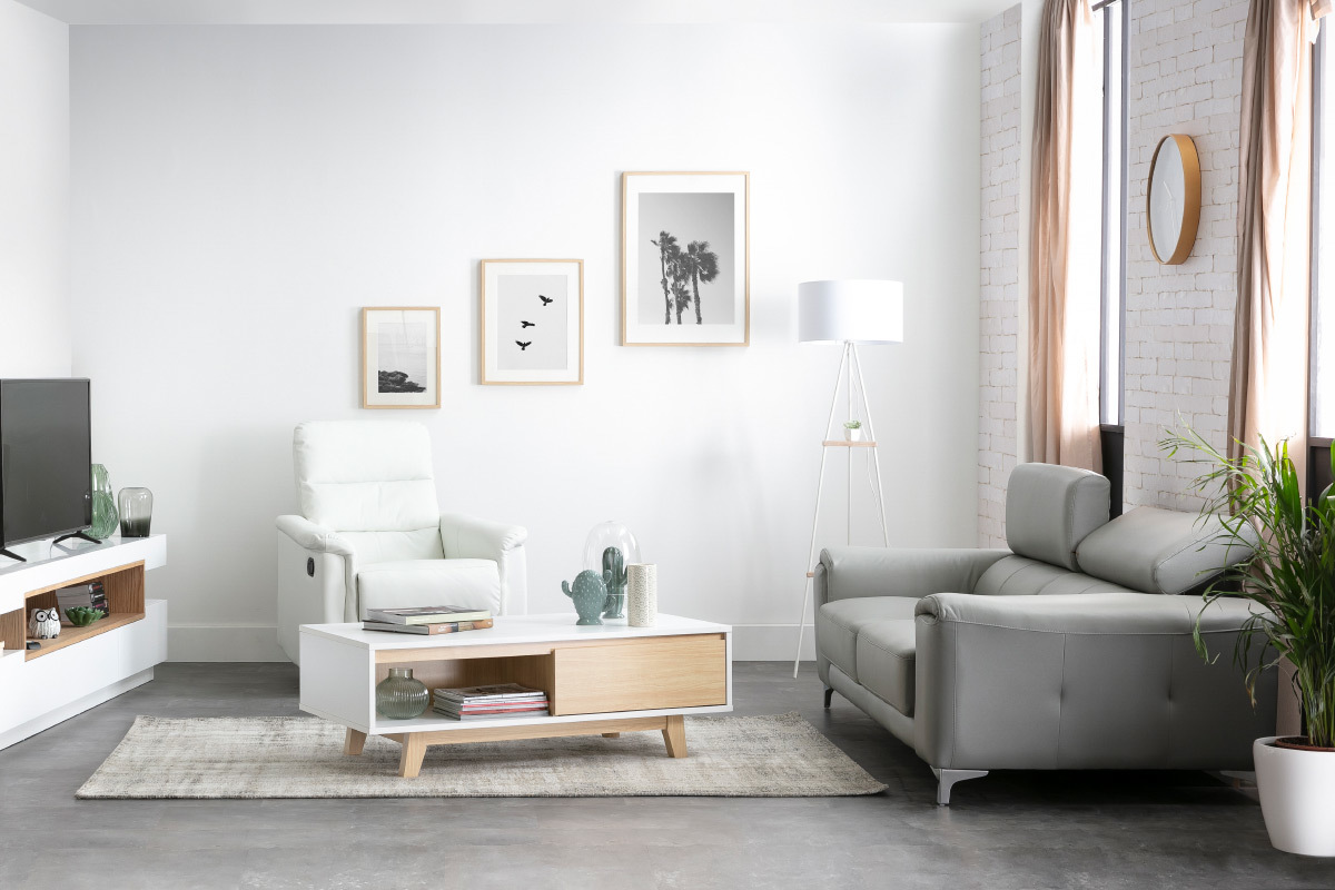 Poltrona relax manuale bianca MANDALA