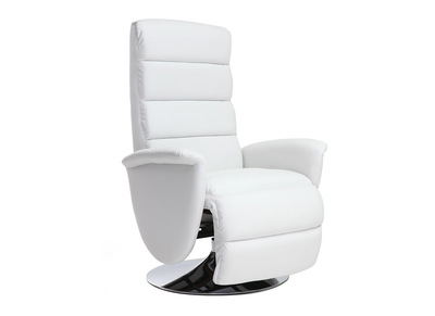 Poltrona relax manuale bianco NELSON - Poltrona relax manuale bianco NELSON