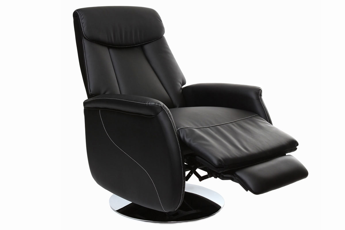 Poltrona relax manuale nero EDDY