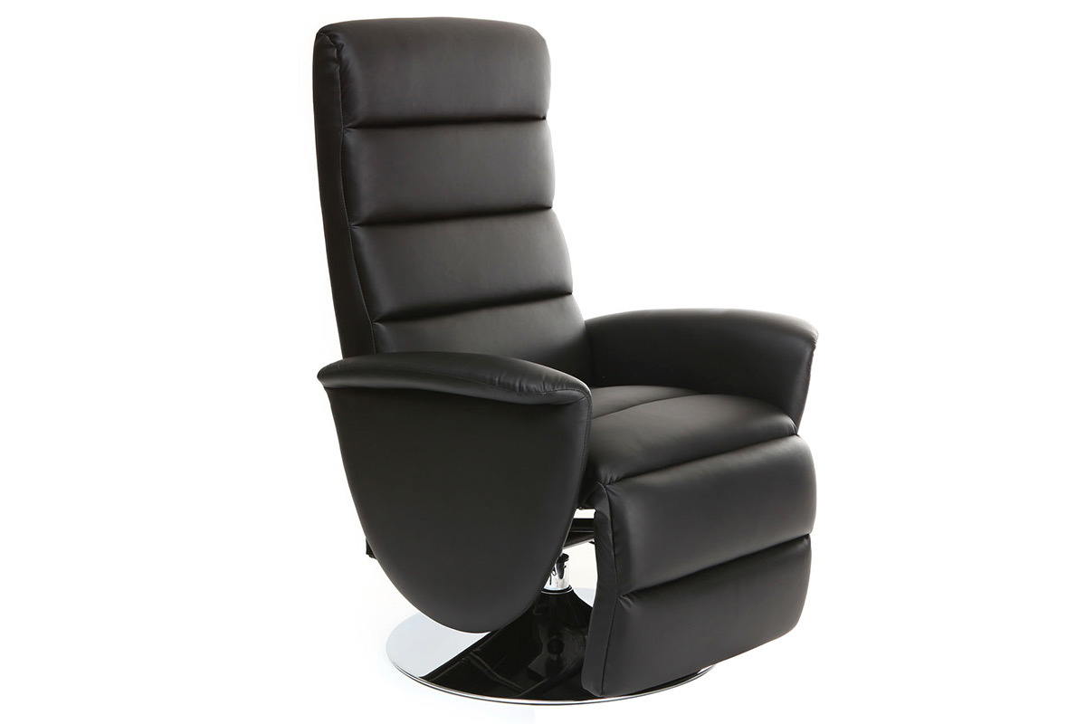 Poltrona relax manuale nero NELSON