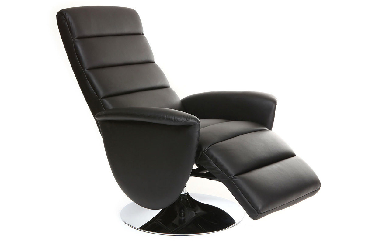 Poltrona relax manuale nero NELSON