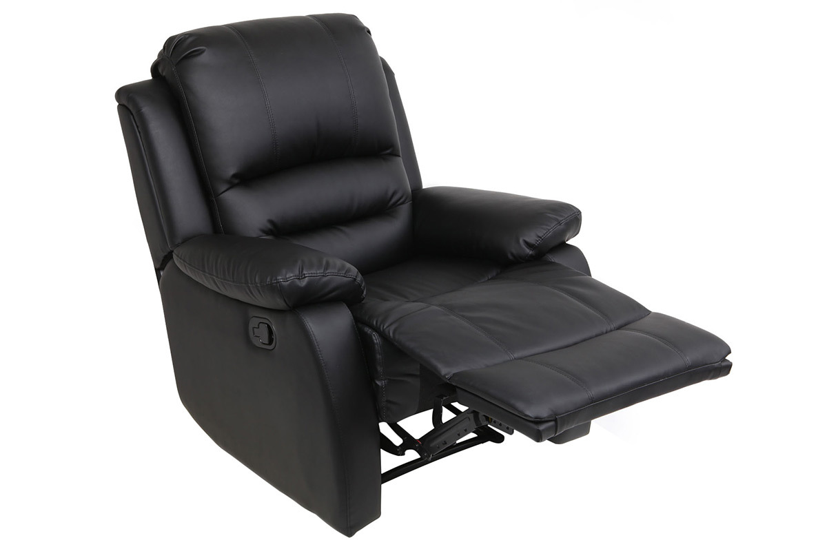 Poltrona relax manuale nero TED