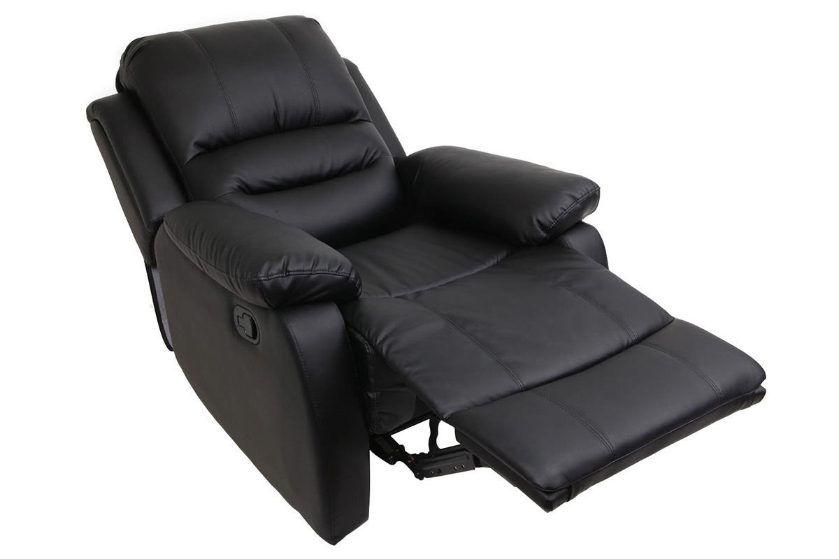 Poltrona relax manuale nero TED