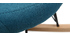 Poltrona relax - Sedia a dondolo tessuto blu petrolio gambe in metallo e frassino - JHENE