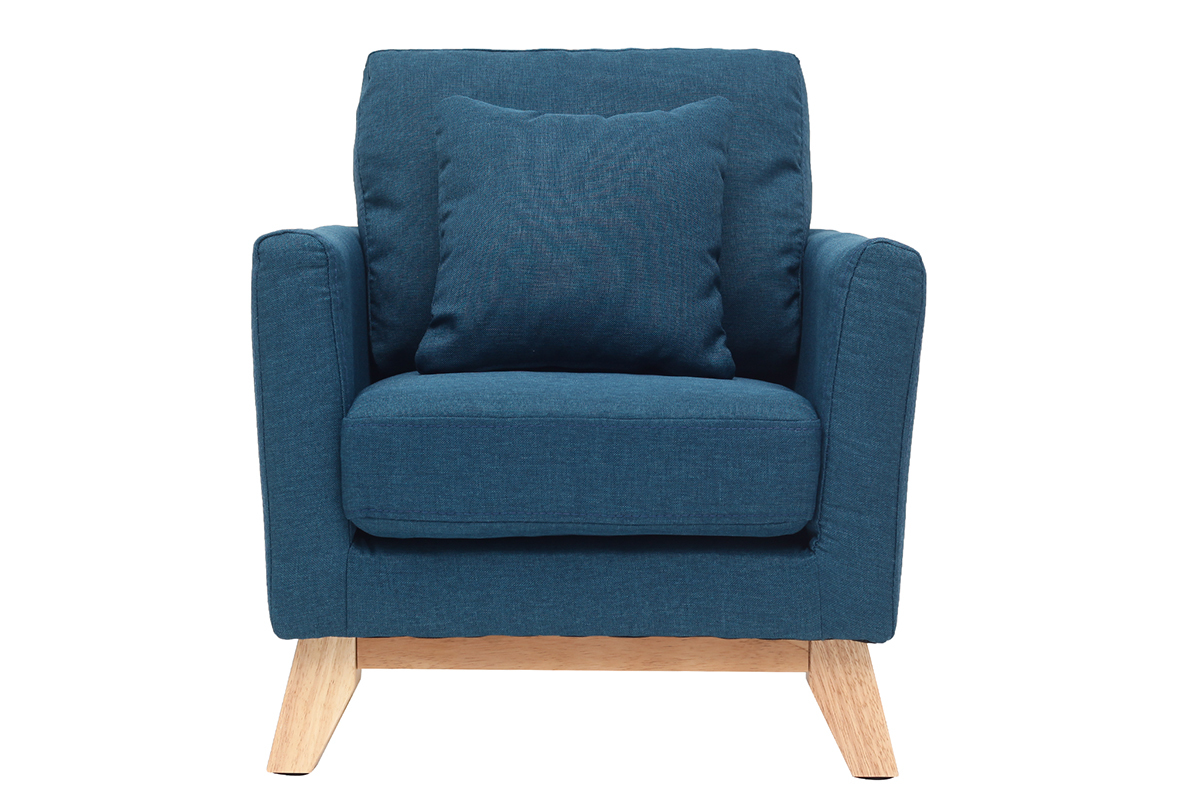 Poltrona scandinava bambino sfoderabile in tessuto blu anatra BABY OSLO