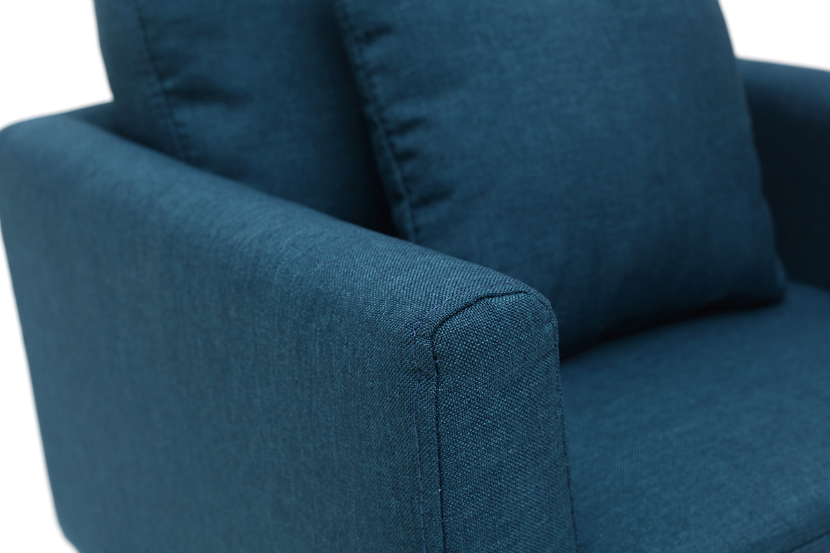 Poltrona scandinava bambino sfoderabile in tessuto blu anatra BABY OSLO