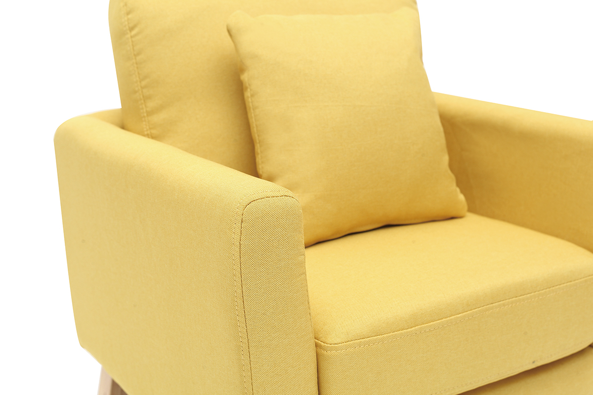 Poltrona scandinava bambino sfoderabile in tessuto giallo BABY OSLO