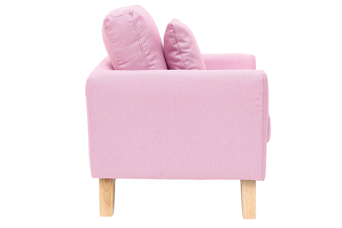 Poltrona scandinava bambino sfoderabile in tessuto rosa BABY OSLO