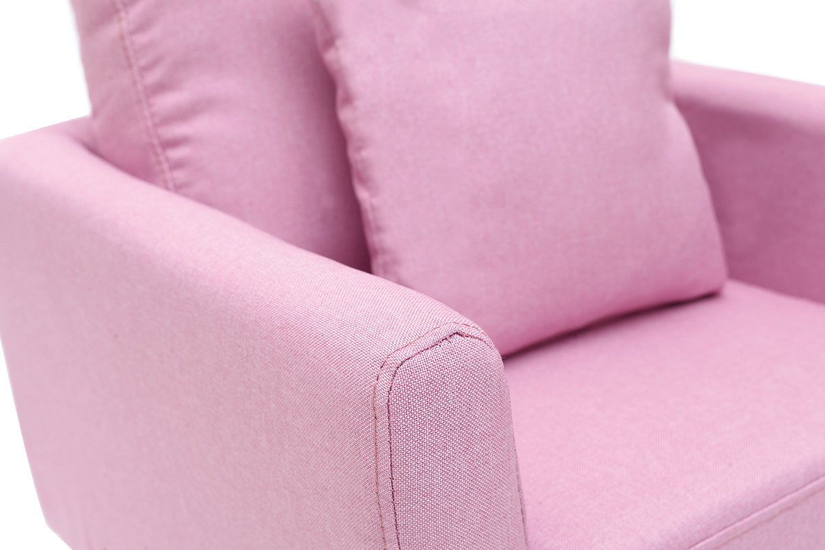 Poltrona scandinava bambino sfoderabile in tessuto rosa BABY OSLO