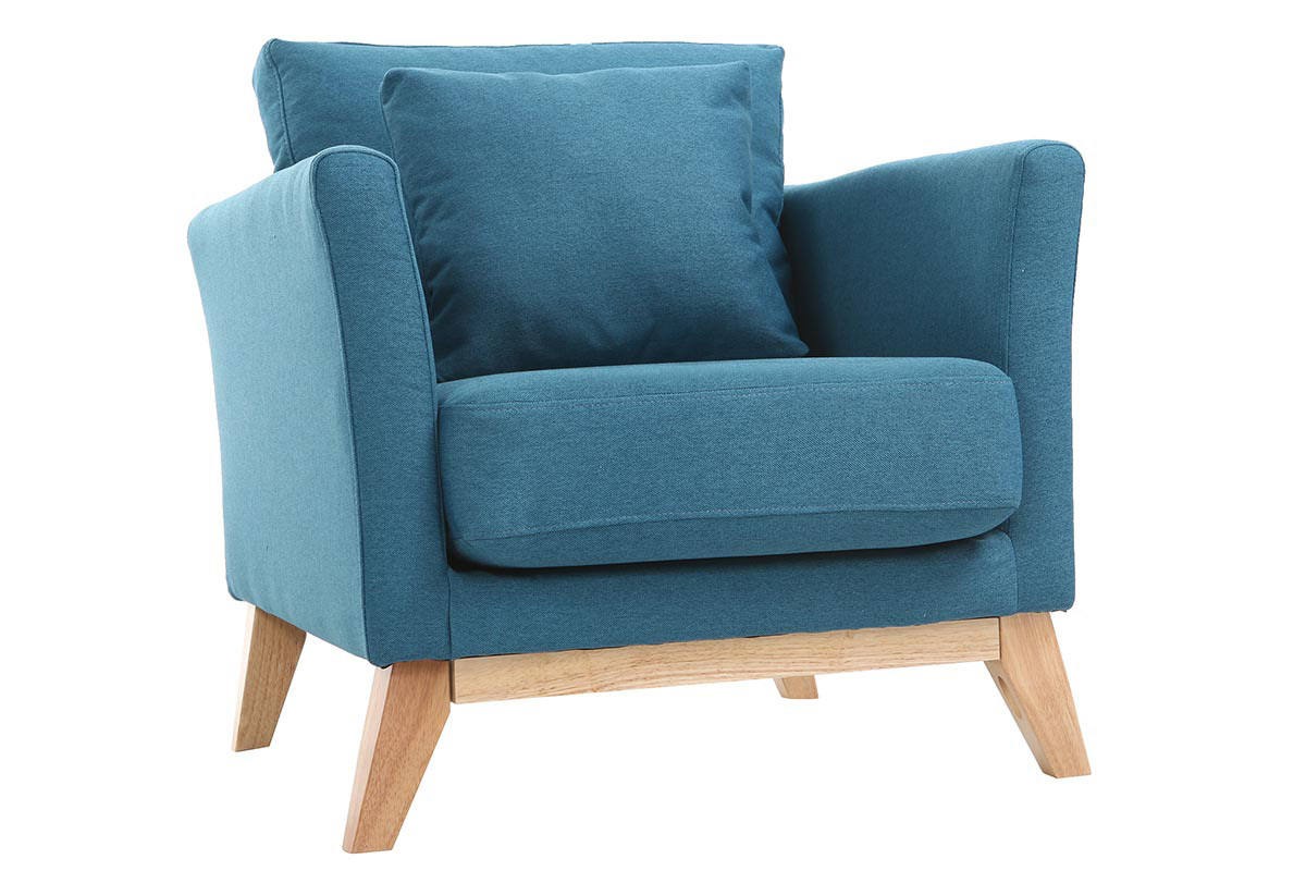 Poltrona scandinava foglia di t piedi in legno chiaro OSLO
