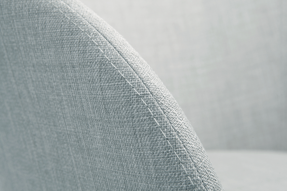 Poltrona scandinava grigio chiaro e legno COPPIA DI 2 DALIA