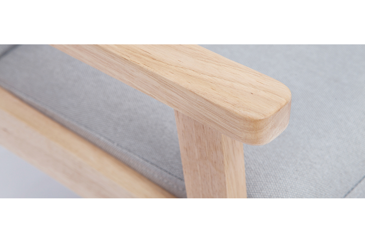 Poltrona scandinava per bambino grigia e legno chiaro ABYSS