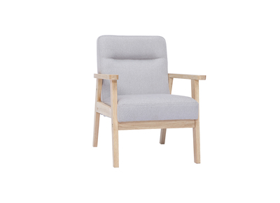 Poltrona scandinava per bambino grigia e legno chiaro ABYSS - Poltrona scandinava per bambino grigia e legno chiaro ABYSS