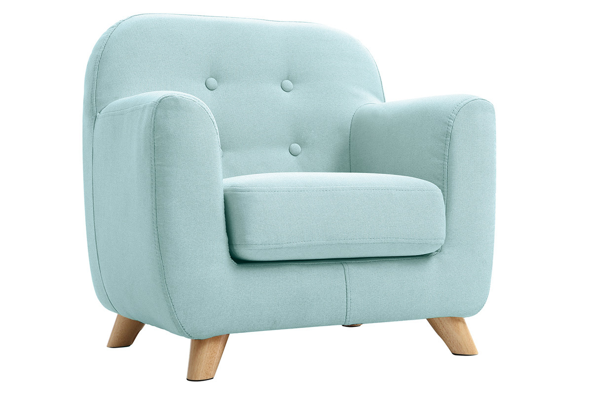 Poltrona scandinava per bambino verde acqua NORKID