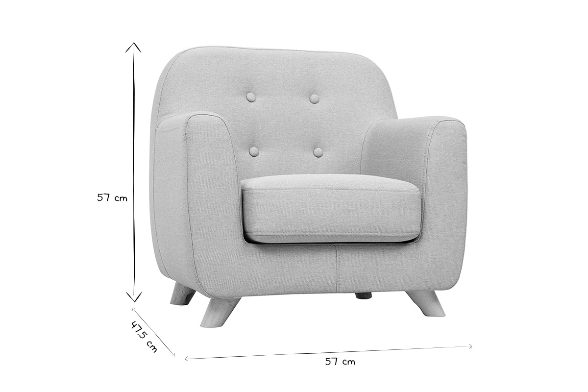Poltrona scandinava per bambino verde acqua NORKID