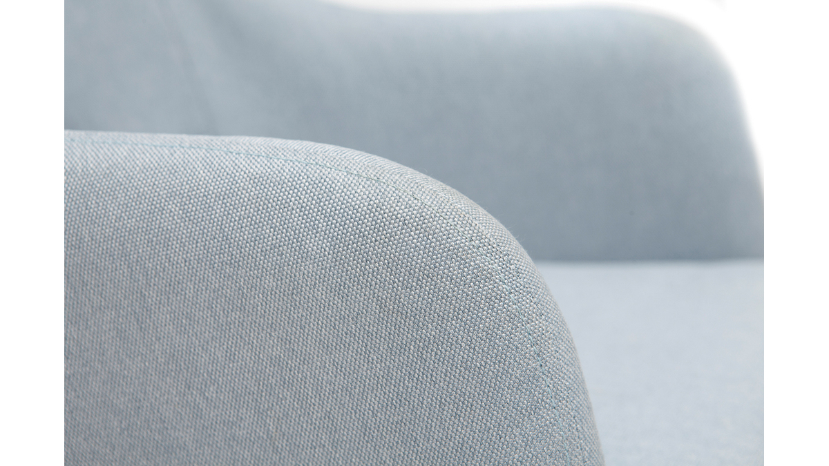 Poltrona sedia a dondolo design in tessuto grigio chairo BALTIK