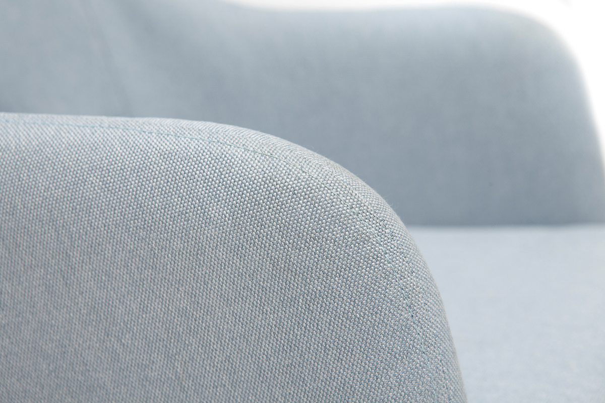 Poltrona sedia a dondolo design in tessuto grigio chairo BALTIK