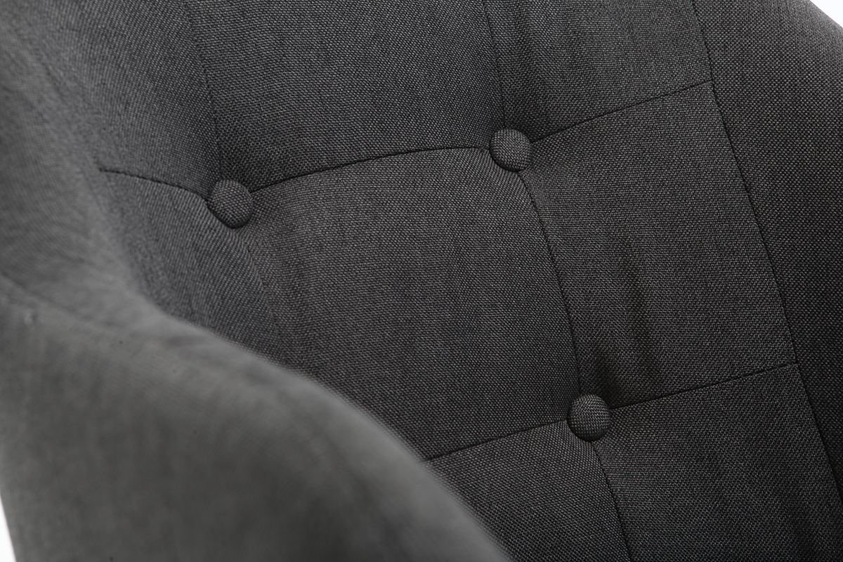 Poltrona sedia a dondolo design in tessuto Grigio scuro BALTIK