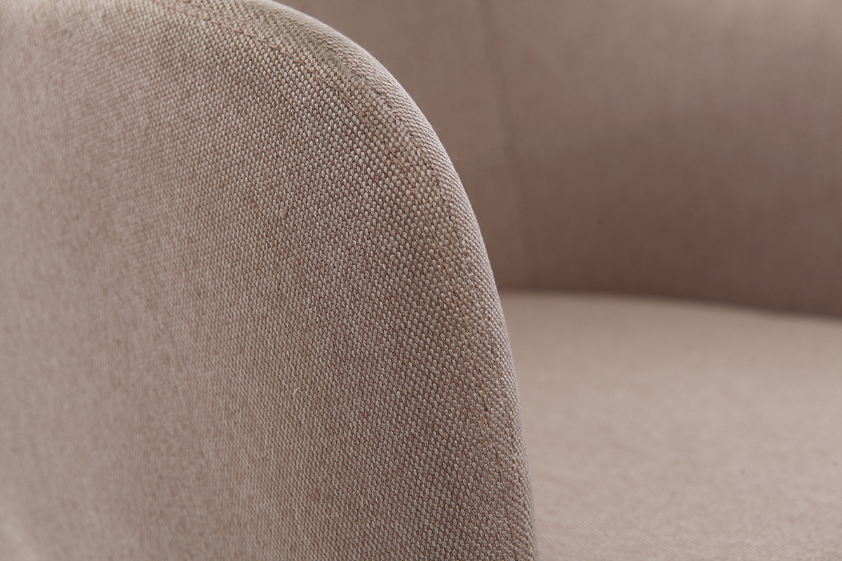 Poltrona sedia a dondolo design in tessuto Naturale BALTIK