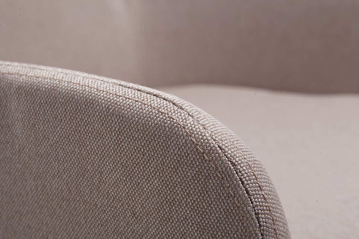 Poltrona sedia a dondolo design in tessuto naturale SHANA