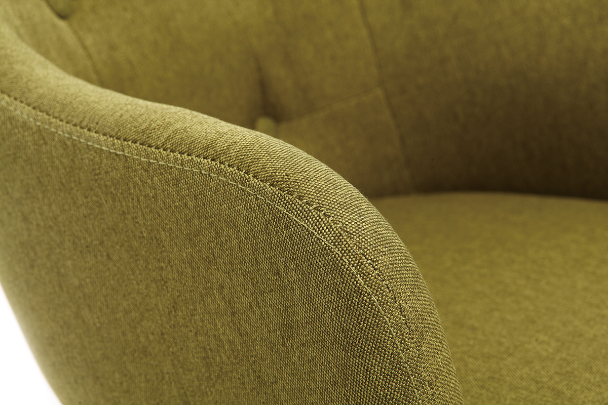 Poltrona - sedia a dondolo, di design, in tessuto, colore: Verde, modello: BALTIK