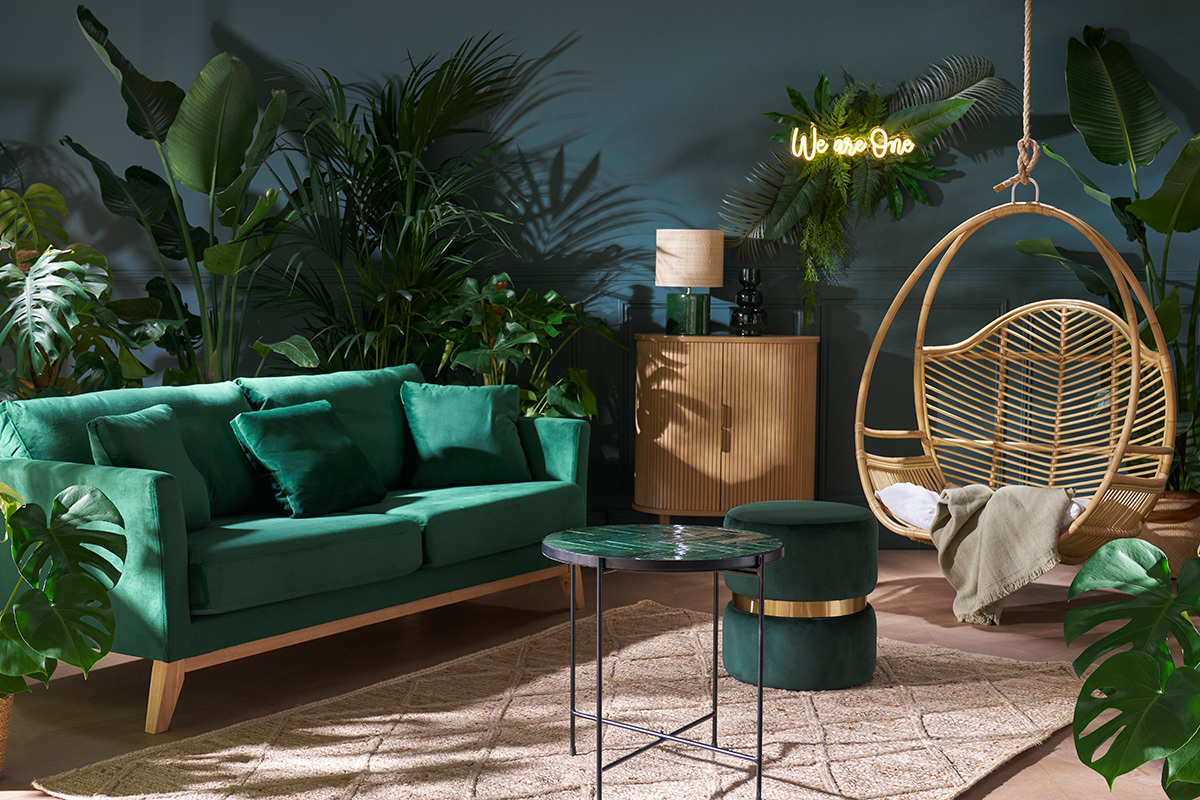 Poltrona sospesa in rattan GALON