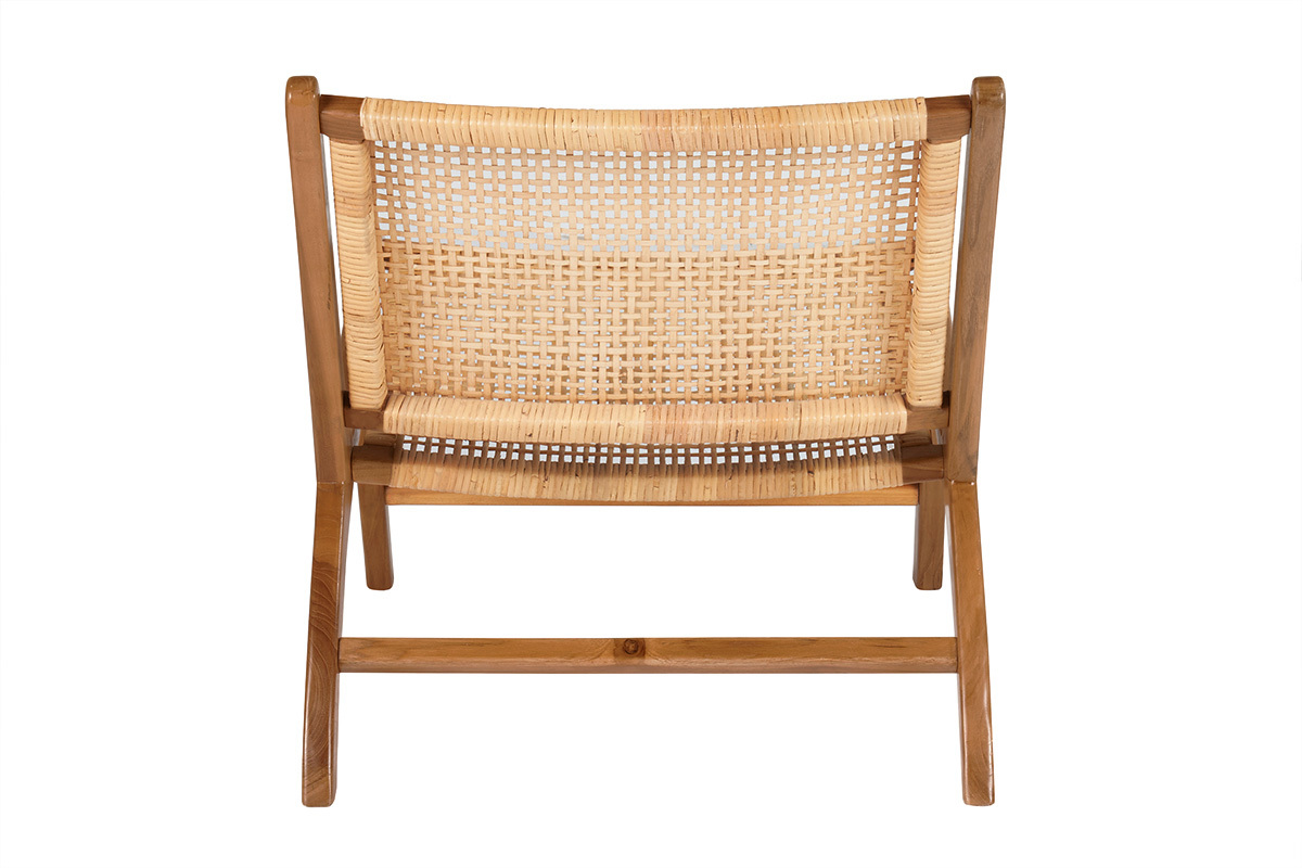 Poltrona teak e rattan naturale HAMMA