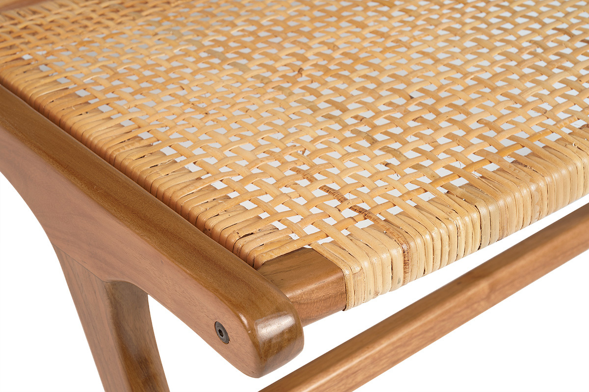 Poltrona teak e rattan naturale HAMMA