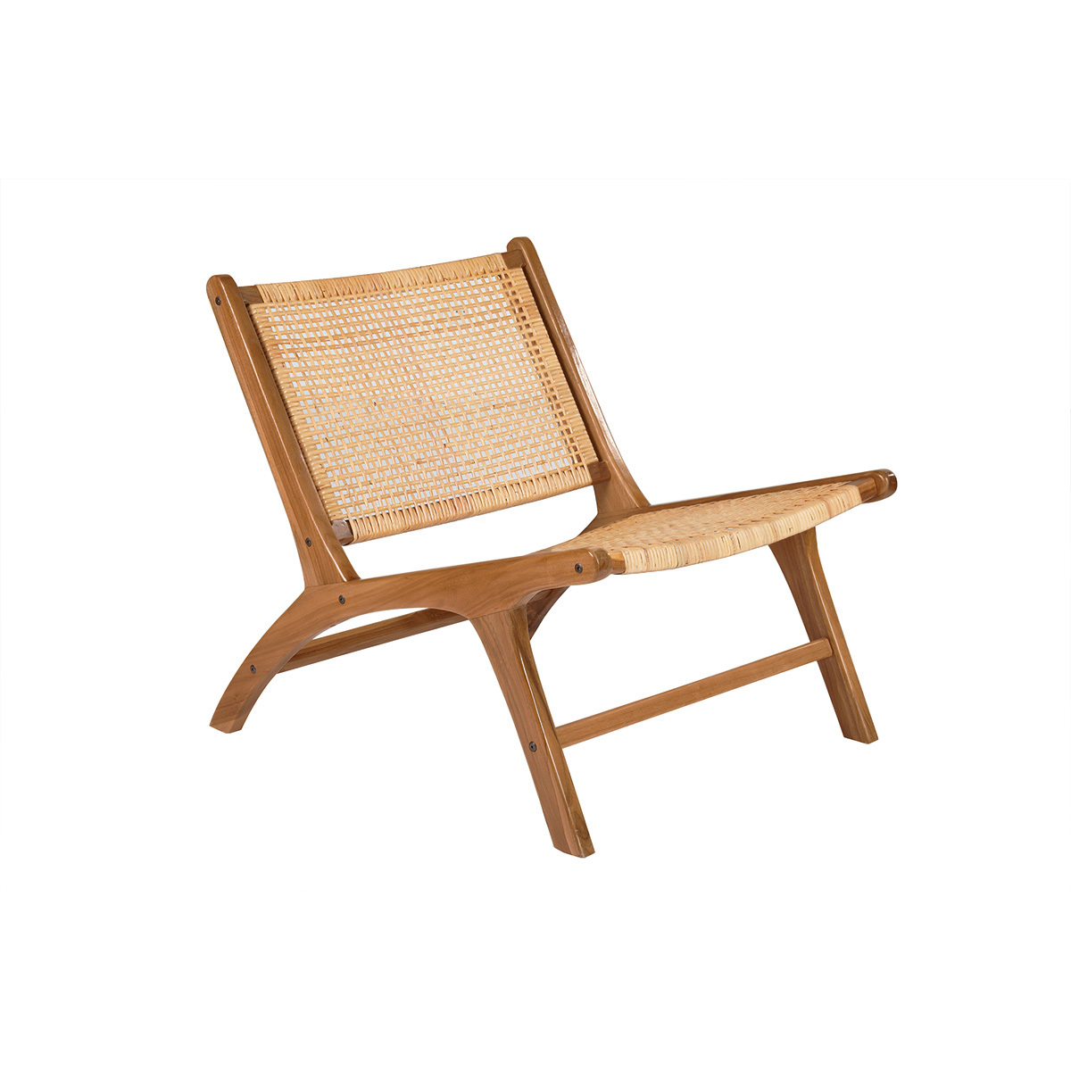 Poltrona teak e rattan naturale HAMMA