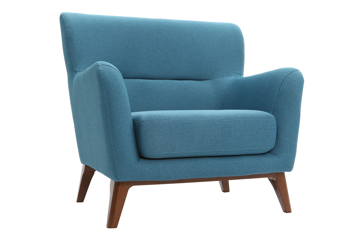 Poltrona vintage blu petrolio MARKUS