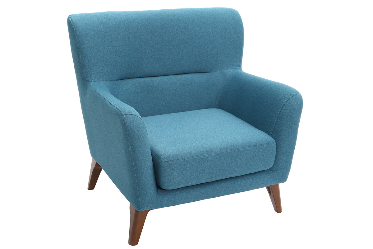 Poltrona vintage blu petrolio MARKUS