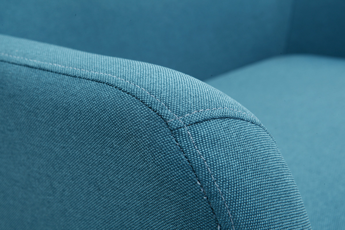 Poltrona vintage blu petrolio MARKUS