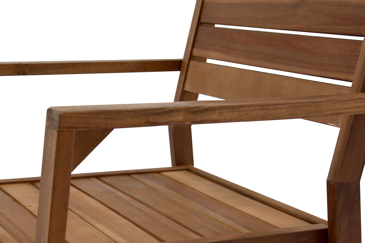 Poltrone da giardino impilabili in massello di acacia (set di 2) CANOPEE