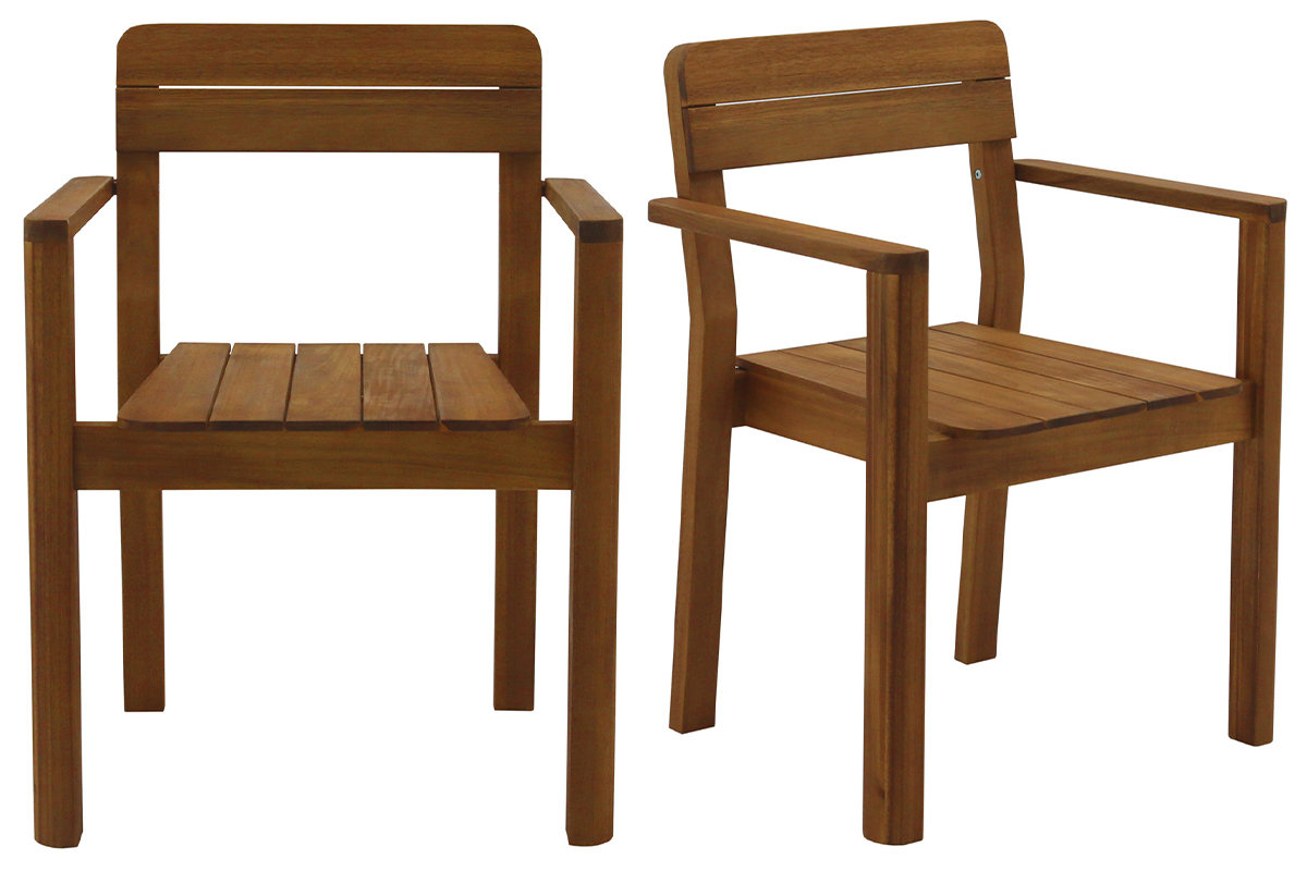 Poltrone da giardino legno massello (set di 2) AKIS