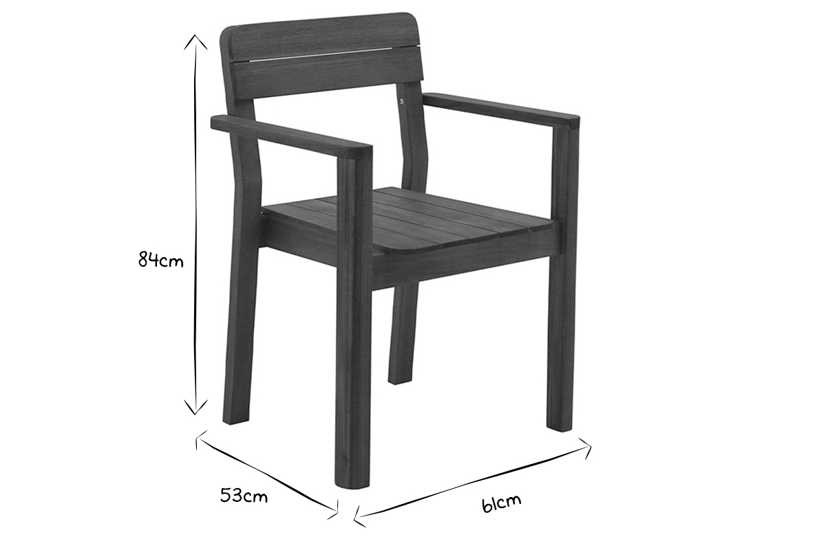 Poltrone da giardino legno massello (set di 2) AKIS